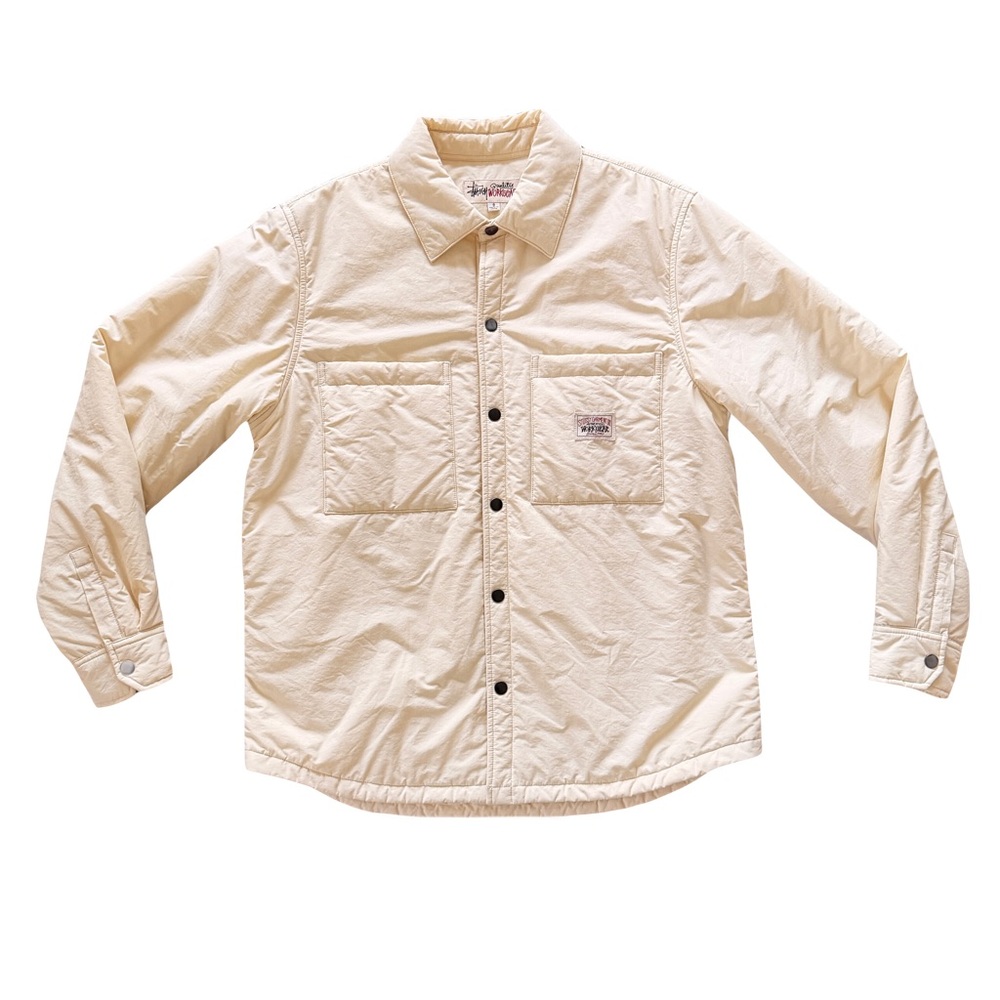 Stussy Workwear Insulated Shirt Jacket / Puffer / Utility Jacket - Cream